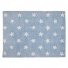 Tapis pour bébé bleu lavable en machine Stars White Lorena Canals