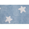 Tapis pour bébé bleu lavable en machine Stars White Lorena Canals