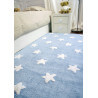 Tapis pour bébé bleu lavable en machine Stars White Lorena Canals