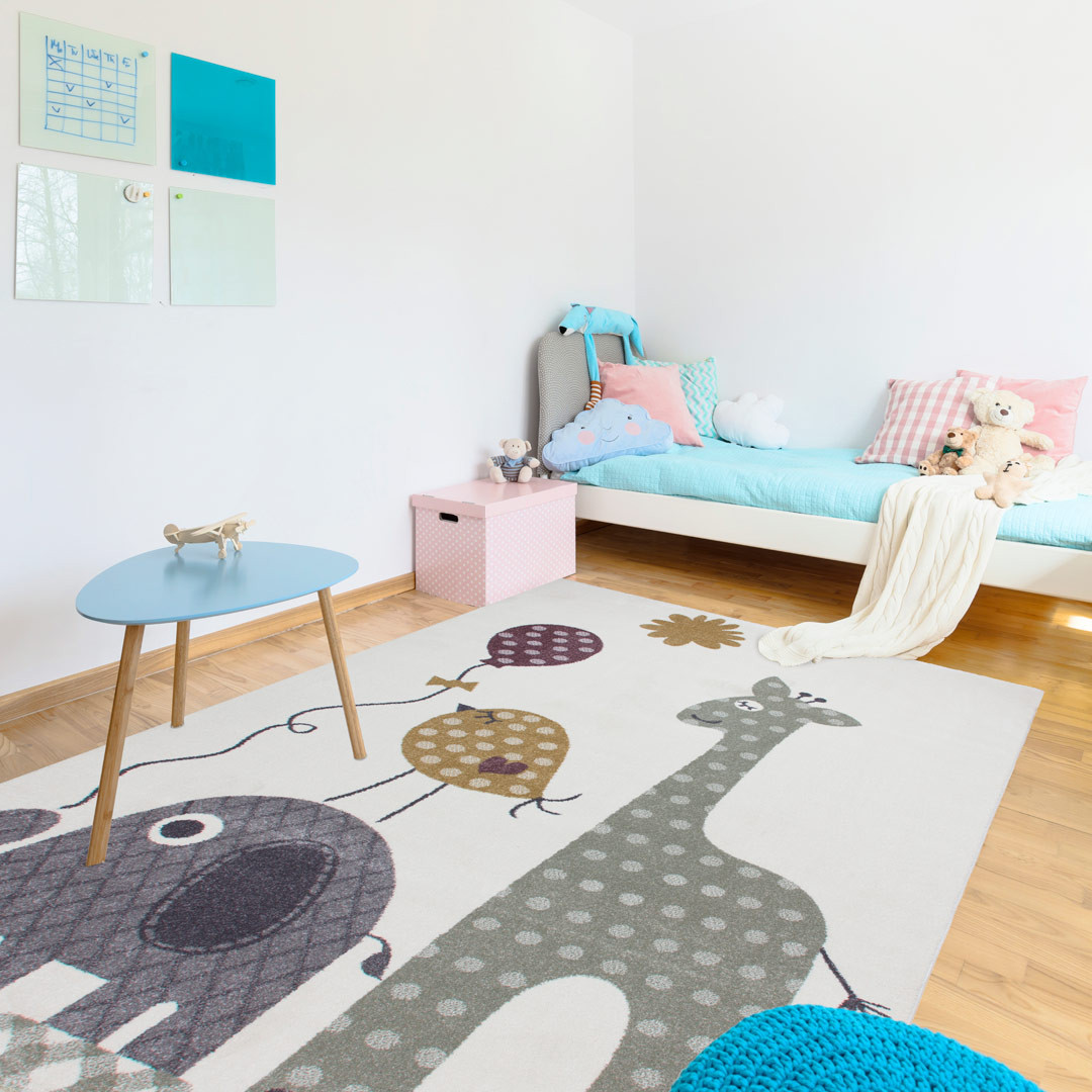 Tapis pour chambre enfant multicolore Safari