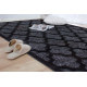 Tapis en polypropylène brillant noir baroque Melyna