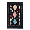 Tapis de salon noir ethnique lavable en machine Meknes Lorena Canals