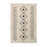 Tapis ethnique en coton fait main beige Bereber Rhombs Lorena Canals