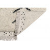 Tapis ethnique en coton fait main beige Bereber Rhombs Lorena Canals