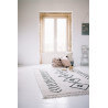 Tapis ethnique en coton fait main beige Bereber Rhombs Lorena Canals