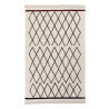 Tapis avec franges ethnique beige de salon Bereber CrissCross Lorena Canals