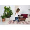 Tapis beige lavable en machine fait main Bereber Burgundy Lorena Canals