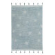 Tapis enfant bleu océan fait main en coton Hippy Stars Lorena Canals