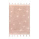 Tapis enfant rose fait main en coton Hippy Stars Lorena Canals