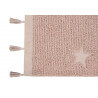 Tapis enfant rose fait main en coton Hippy Stars Lorena Canals