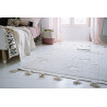 Tapis enfant beige fait main en coton Hippy Stars Lorena Canals