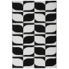 Tapis contemporain noir et blanc en polypropylène Milo