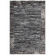 Tapis rayé design anthracite à courtes mèches Sitka