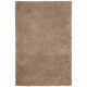 Tapis taupe en polyester moelleux Calypso