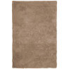 Tapis taupe en polyester moelleux Calypso