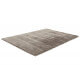 Tapis taupe en polyester moelleux Calypso