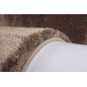 Tapis taupe en polyester moelleux Calypso