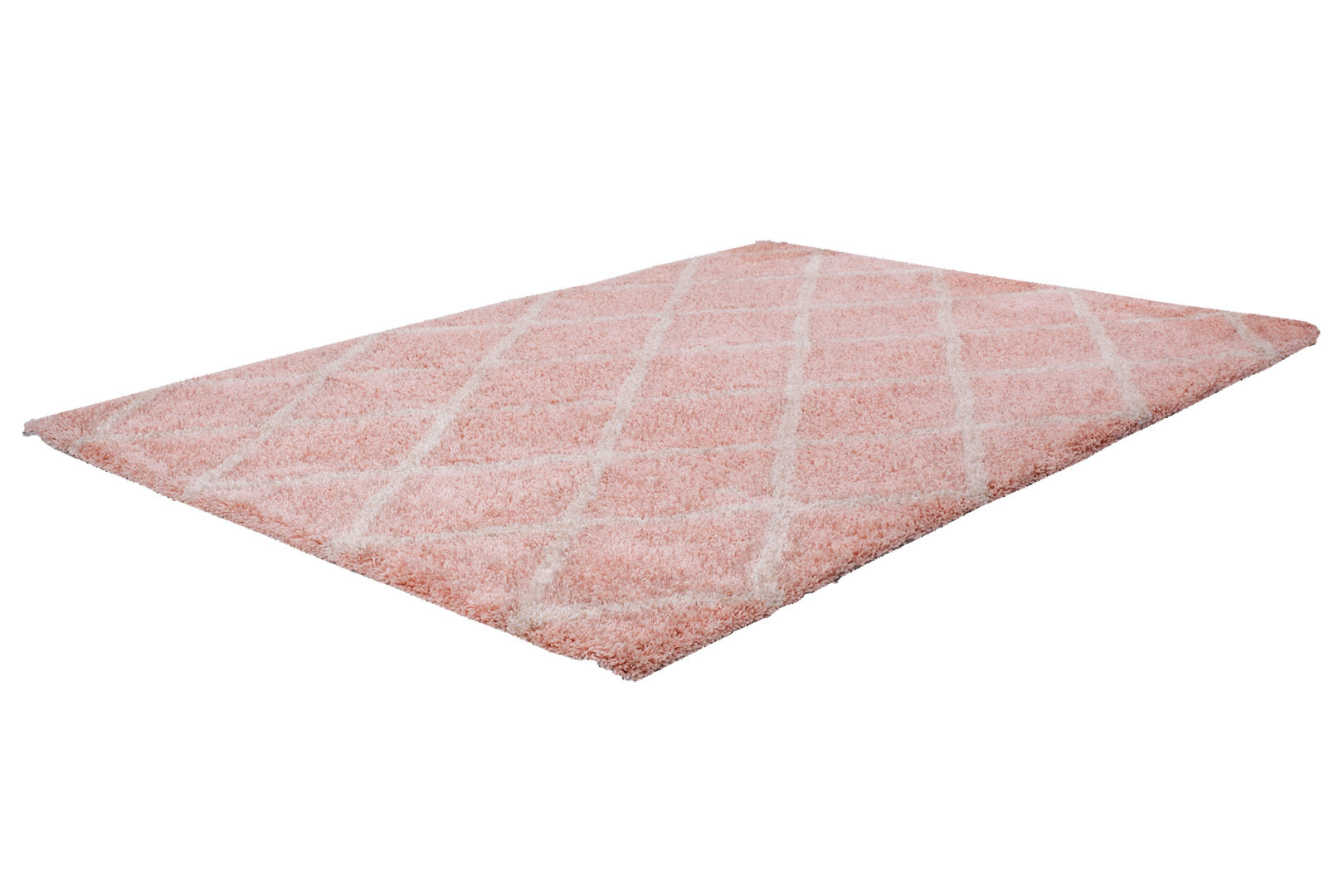  Tapis  doux  en polyester rose  shaggy Solene