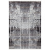 Tapis tissé argenté design en polyester Vince