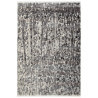 Tapis polyester rectangle argenté design Ben