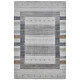 Tapis ethnique taupe viscose et laine intérieur Urso