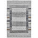 Tapis ethnique taupe viscose et laine intérieur Urso