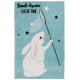 Tapis pour enfant multicolore en polyester doux Bunny