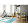 Tapis pour enfant multicolore en polyester doux Bunny