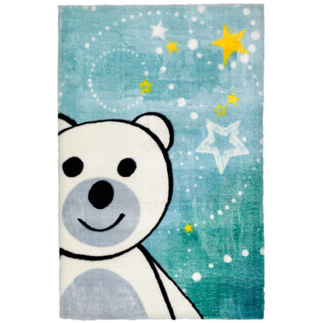 Tapis pour chambre bébé multicolore doux en polyester Ours