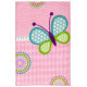 Tapis pour chambre de fille doux multicolore Butterfly