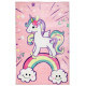 Tapis doux pour fille multicolore Licorne