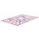 Tapis doux pour fille multicolore Licorne