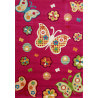 Tapis pour fille effet 3D papillon