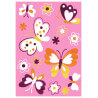 Tapis bébé rose rectangle Amira