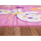 Tapis bébé rose rectangle Amira