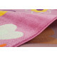 Tapis bébé rose rectangle Amira