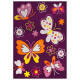 Tapis bébé pourpre rectangle Amira