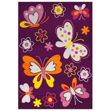 Tapis bébé pourpre rectangle Amira