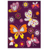 Tapis bébé pourpre rectangle Amira