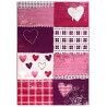 Tapis pour fille pourpre en polypropylène Coeur