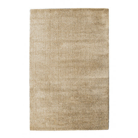 Tapis doux shaggy uni beige pour salon Glitter