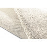 Tapis doux shaggy uni blanc pour salon Glitter