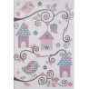 Tapis rectangle pour fille crème Oizi