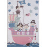 Tapis crème pour chambre enfant Boat