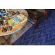 Tapis en coton rectangle bleu Earth Lorena Canals