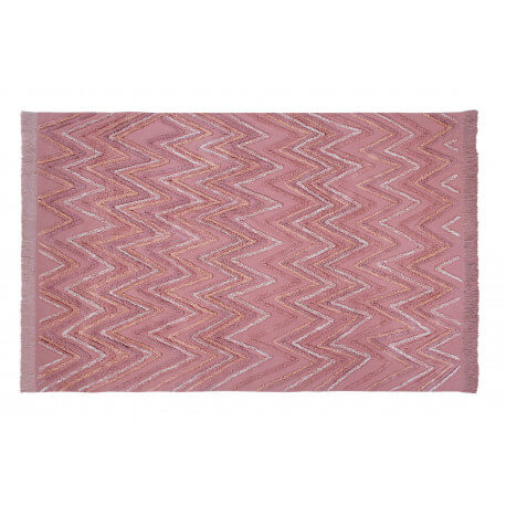 Tapis en coton rectangle rose Earth Lorena Canals