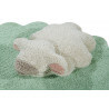 Tapis avec coussin pour enfant vert Puffy Sheep Lorena Canals