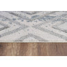 Tapis géométrique blanc rectangle Ivo