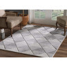 Tapis blanc scandinave à courtes mèches Fedro