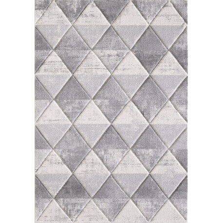 Tapis blanc scandinave à courtes mèches Fedro